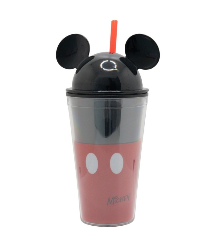 Copo com Tampa e Palhinha 3D 535 ML Mickey Mouse