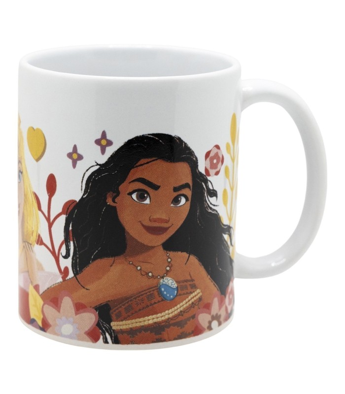 Caneca Cerâmica 325 ml Princesas Coração Corajoso