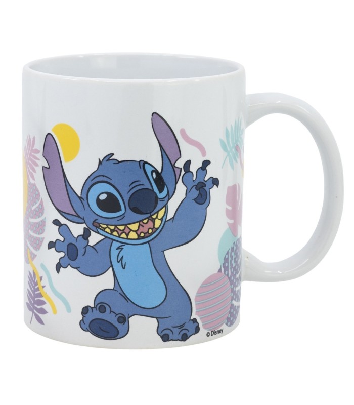 Caneca Cerâmica Stitch 325 ml em Caixa Hawaiian Flower