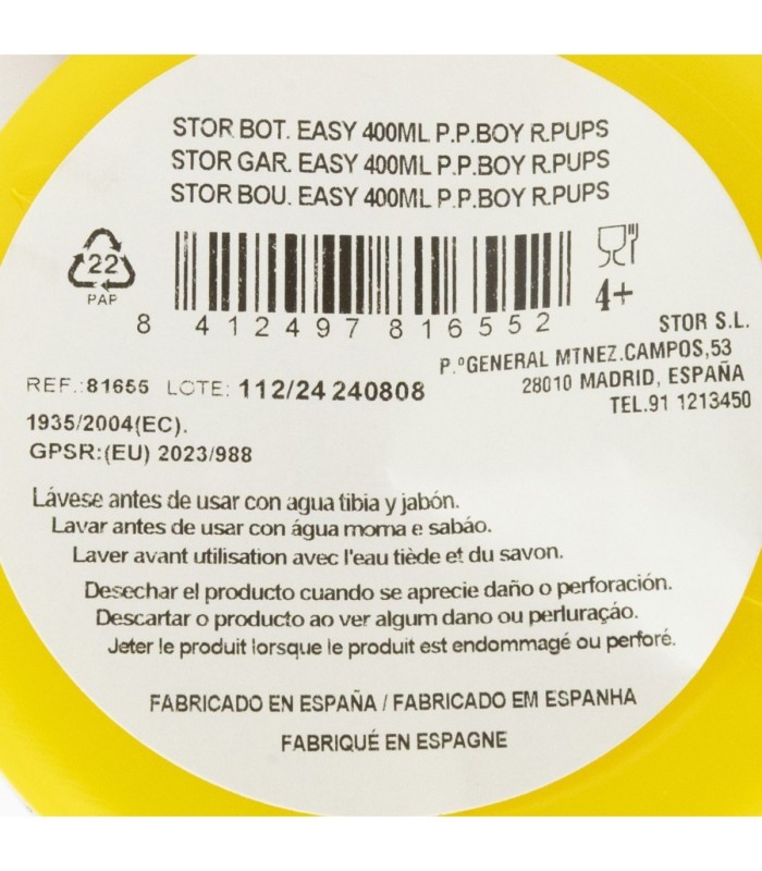 Garrafa Sport Easy Hold 380 ml Patrulha Canina