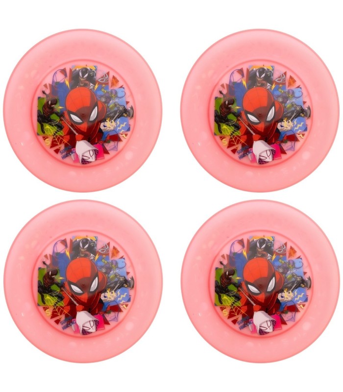 Conjunto 4 PCS Pratos PP Spider-Man
