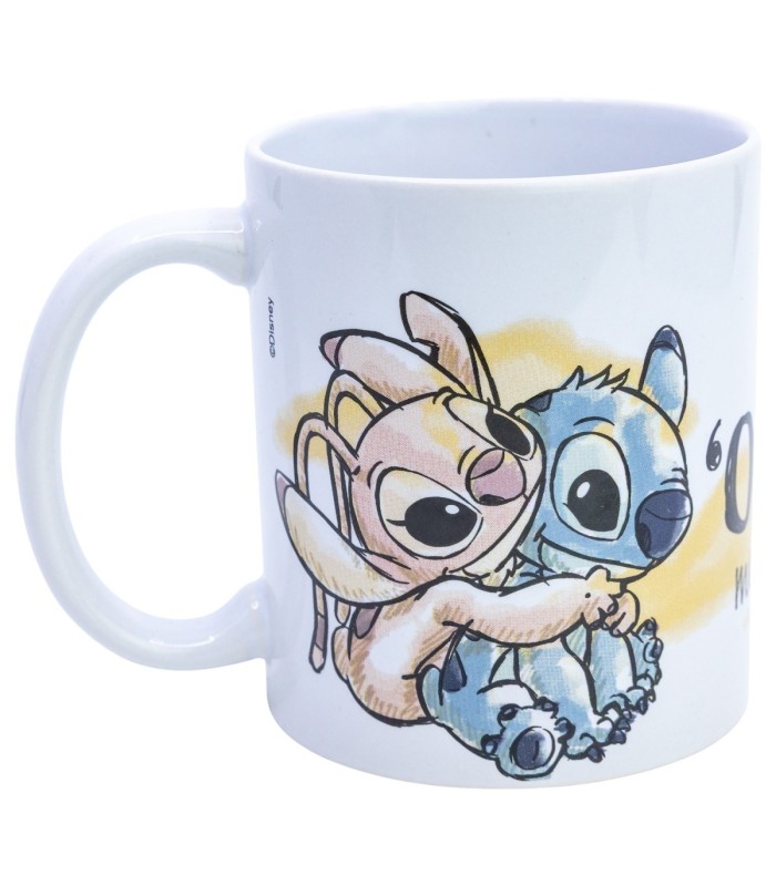 Caneca Cerâmica 325 ml em Caixa de Presente Stitch & Angel