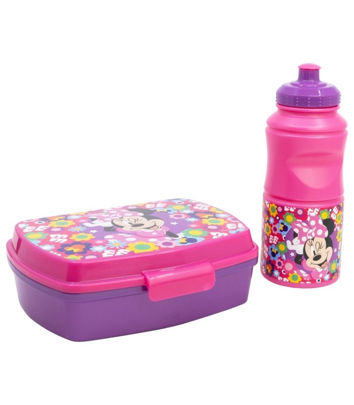 Conjunto Minnie Mouse: Caixa com Sandwichera e Garrafa Sport 380ml