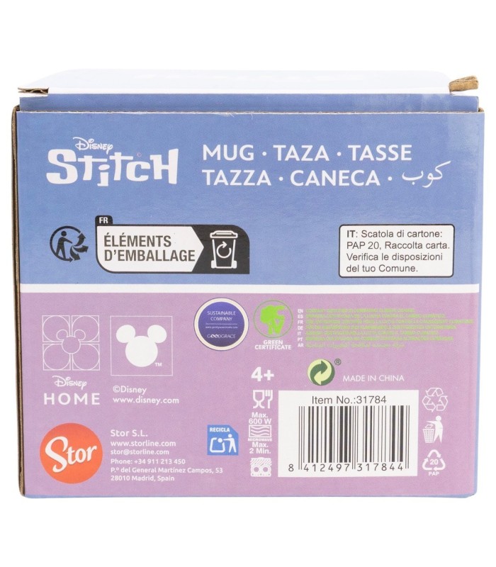 Caneca Cerâmica 325 ml Stitch Aloha em Caixa de Presente
