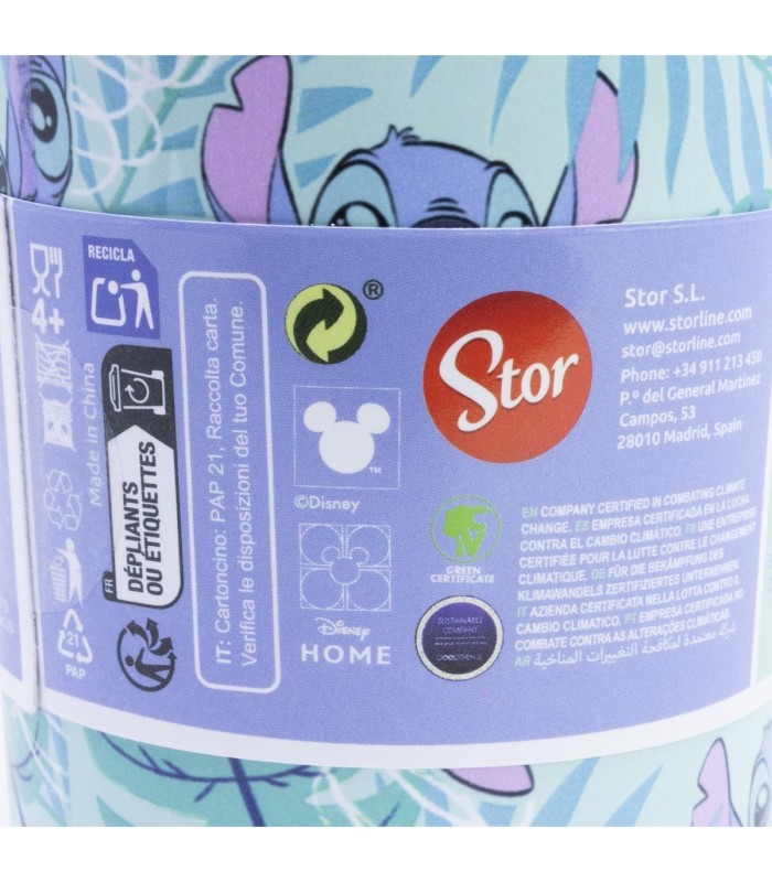Copo Térmico Inox com Canudo 3D 770 ml Stitch Aloha
