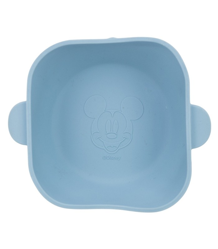 Taça Quadrado de Silicone com Ventosa Mickey Mouse