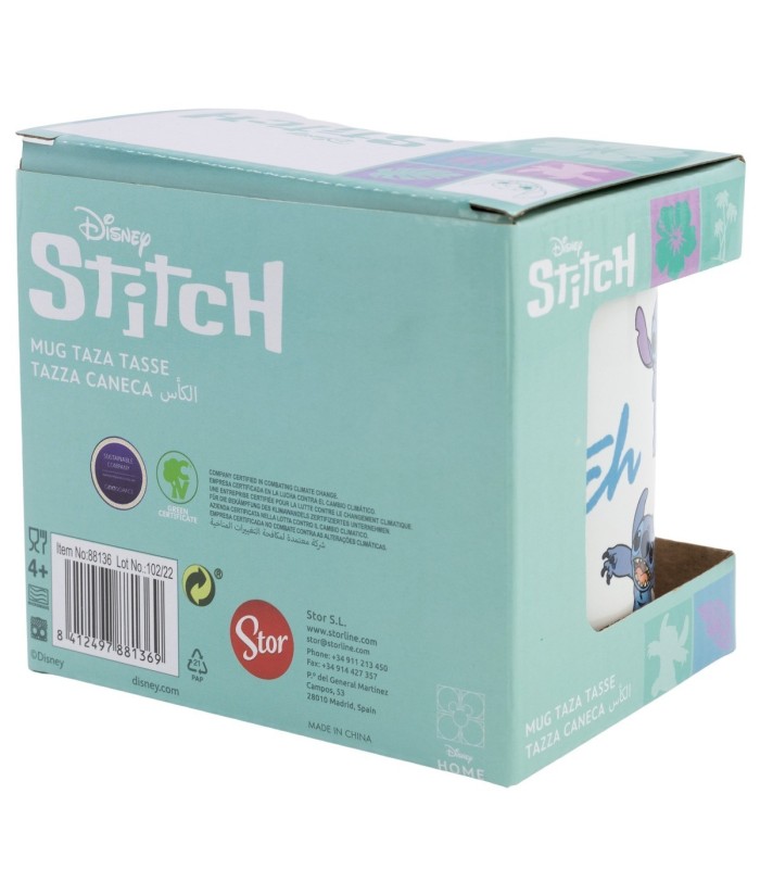 Caneca Cerâmica 325 ml Stitch com Caixa de Presente
