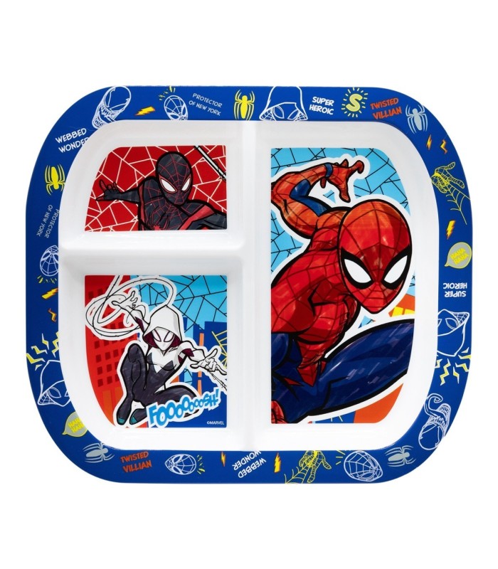 Prato Dividido Rectangular Spider-Man Mob Rules