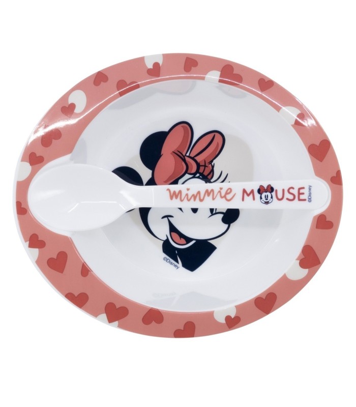 Conjunto Micro Bebé 2 PCS (Tigela e Colher) Minnie Mouse