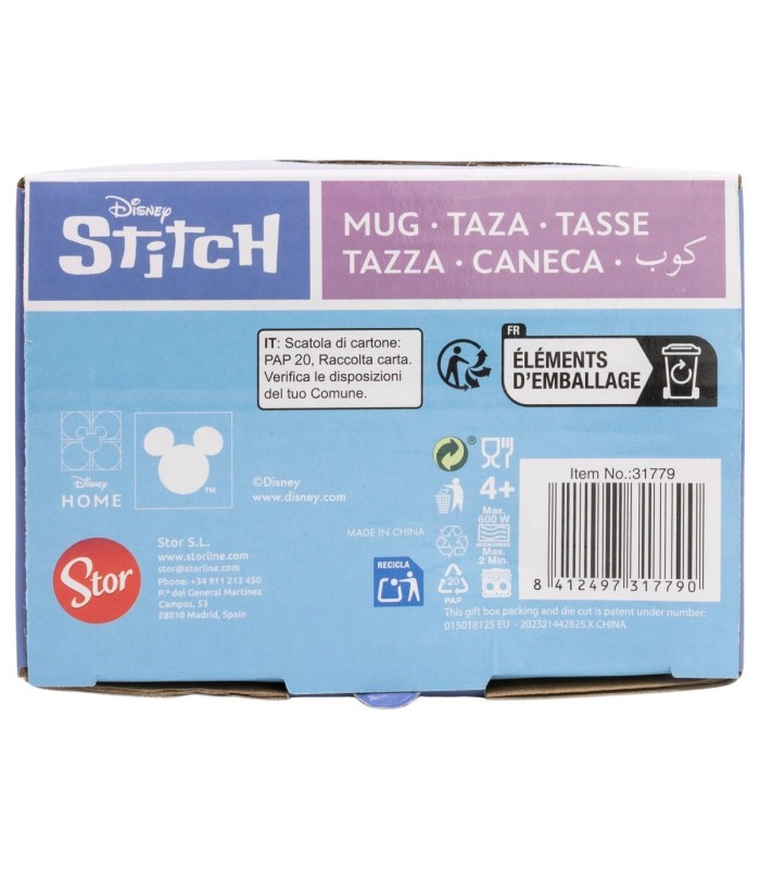 Caneca Cerâmica Aloha 400 ml Stitch em Caixa de Presente
