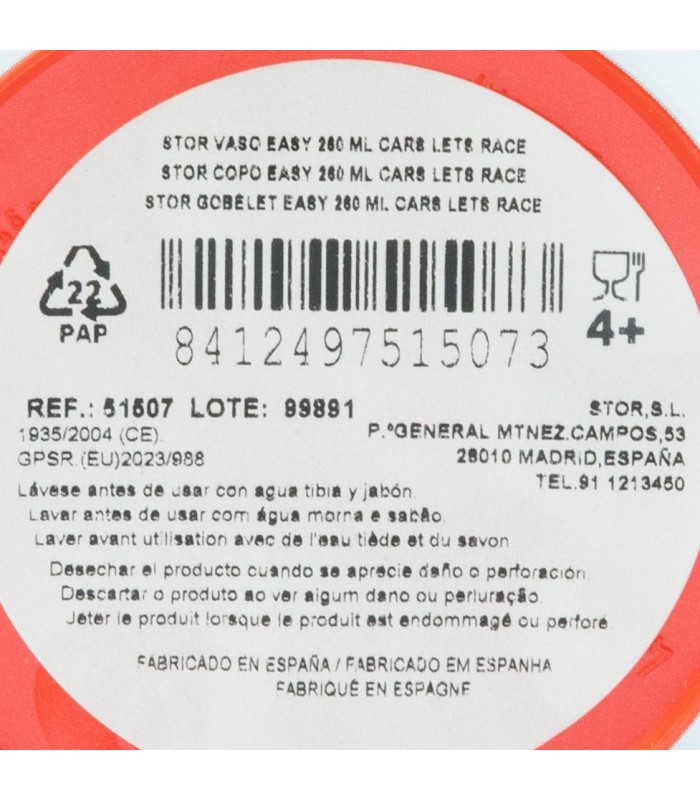 Copo Pequeno 260 ml Cars – Vamos Correr