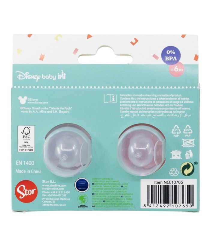 SET 2 CHUPETAS TETINA REVERSÍVEL SILICONE +6M MINNIE MOUSE