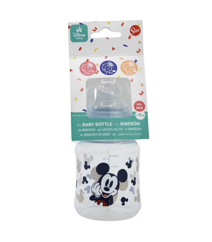 Biberão Mickey Mouse 150 ml com Tetina de Silicone
