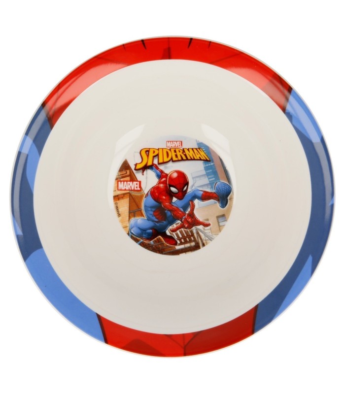 Conjunto de Cerâmica Spiderman (Prato, Tigela, Caneca) em Caixa
