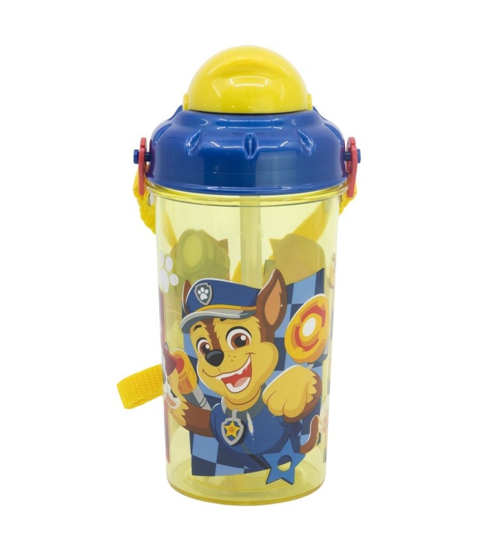 Garrafa Infantil Patrulha Canina 465 ml com Palhinha
