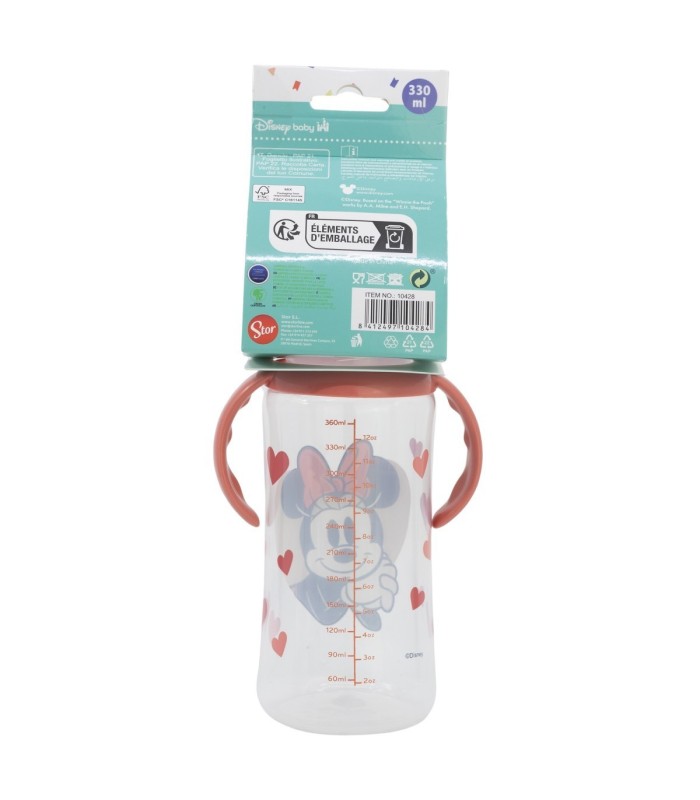 Biberão Minnie Mouse 360 ml com Tetina de Silicone e Asas