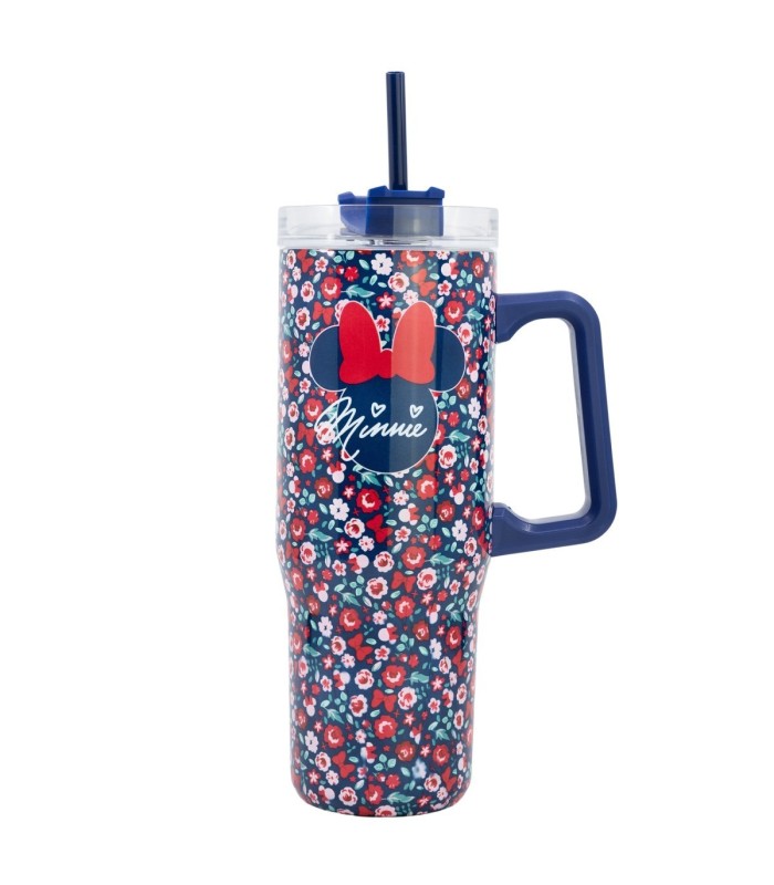 Caneca Térmica XL Inox 920 ml Minnie Mouse Jardim