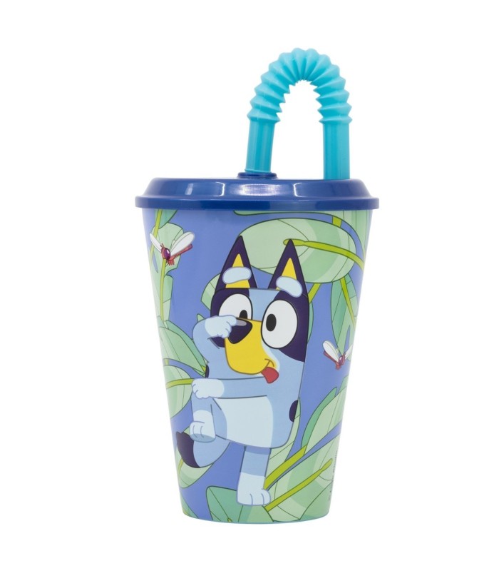 Copo Bluey 430 ml com Tampa e Palhinha