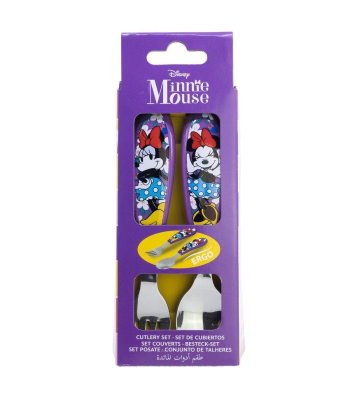Conjunto de 2 Talheres Metálicos Minnie Sunshine