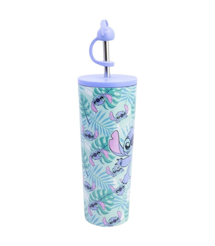 Copo Térmico Inox com Canudo 3D 770 ml Stitch Aloha