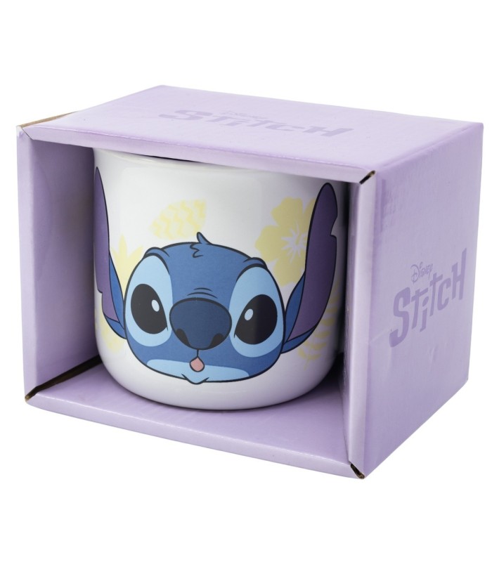 Caneca Cerâmica 400 ml Stitch Palms em Caixa de Presente