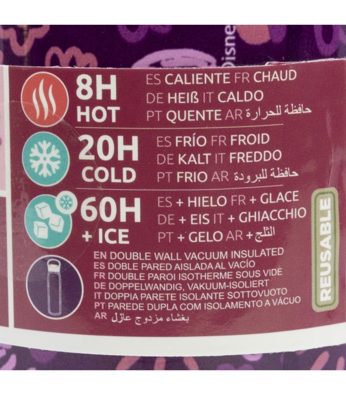 Garrafa Termo Aço Inoxidável 665 ml Minnie Mouse Cherrylicious