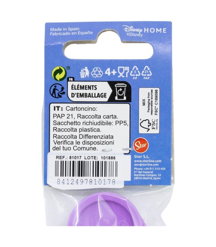 Conjunto de 2 Talheres PP (Colher e Garfo) Frozen Folhas de Outono
