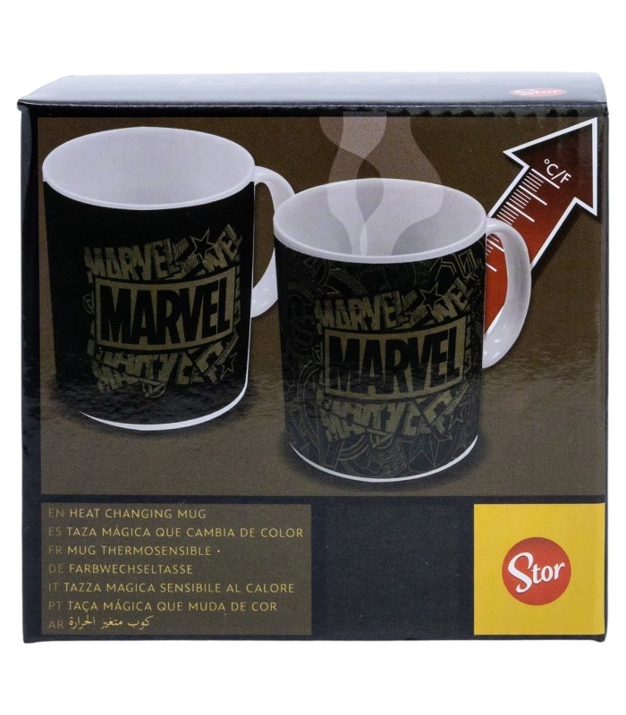 Caneca Cerâmica 325 ml Mudança de Cor Marvel Golden Treasure