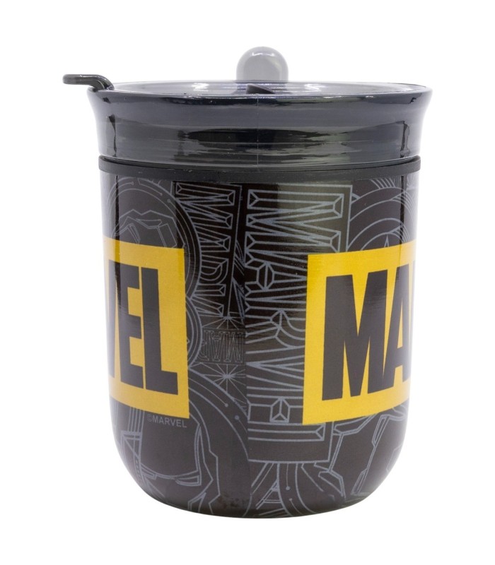 Caneca Harmony Dupla Parede com Tampa 470 ml Marvel Avengers