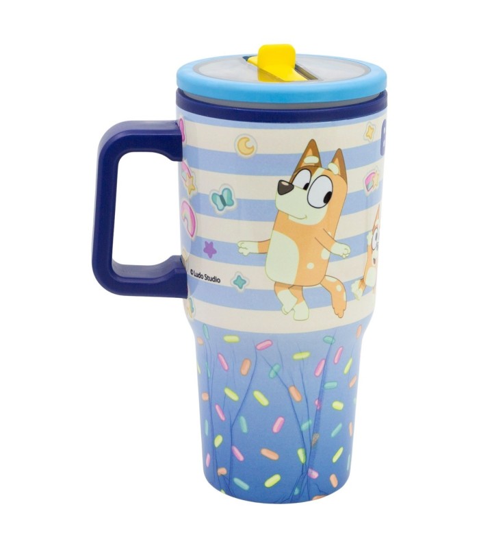 Caneca Cool Easy de Dupla Parede com Bico Antigoteo Bluey 640 ml