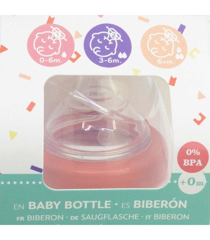 Biberão Minnie Mouse 150 ml com Tetina de Silicone 3 Posições