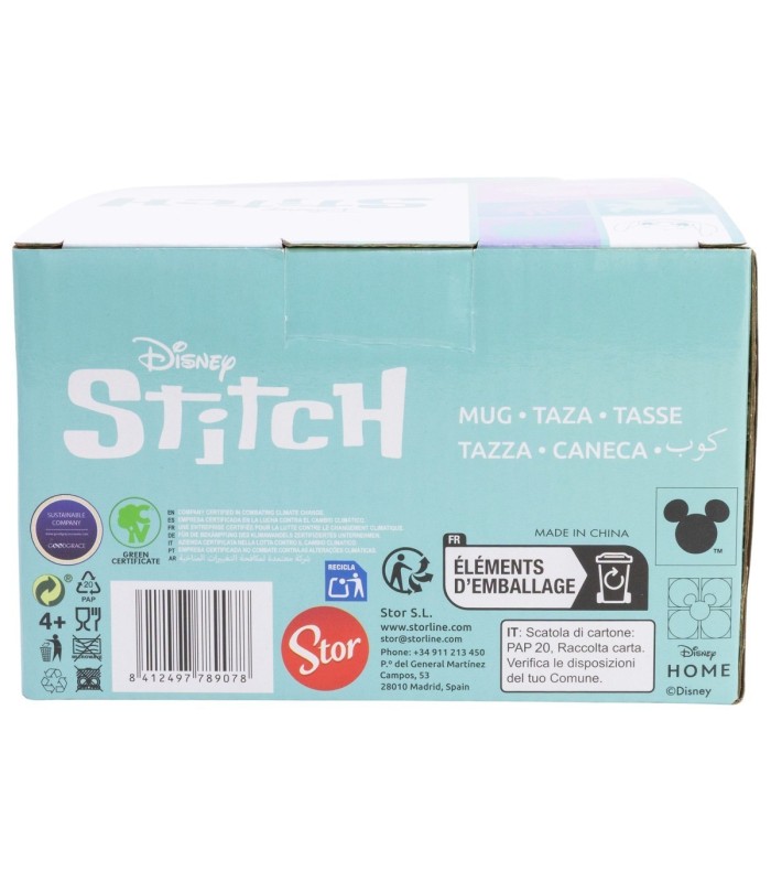Caneca Cerâmica 3D 375 ML Stitch em Caixa de Presente