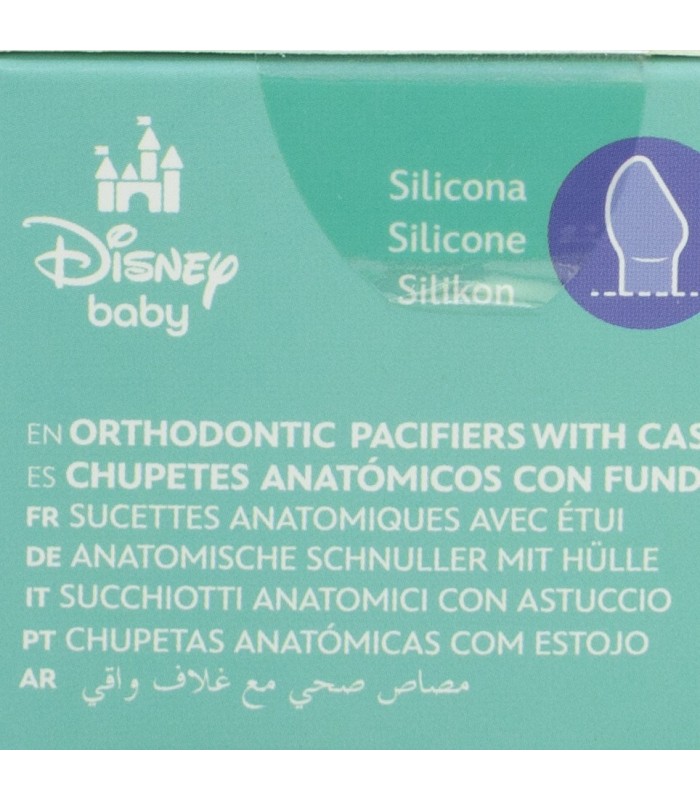 SET 2 CHUPETAS TETINA ANATÓMICA SILICONE +6M MICKEY MOUSE