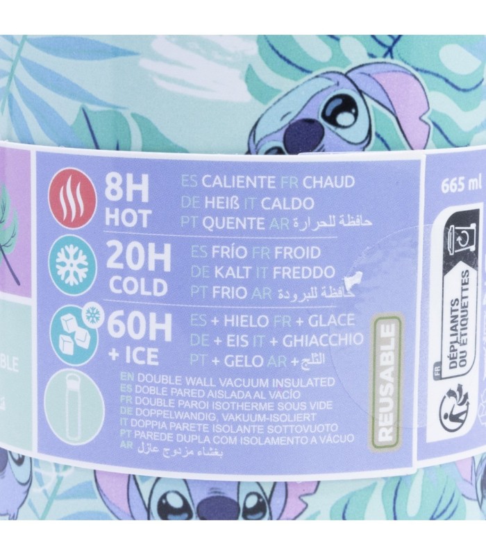 Botelha Térmica Inox 515 ml Stitch Aloha