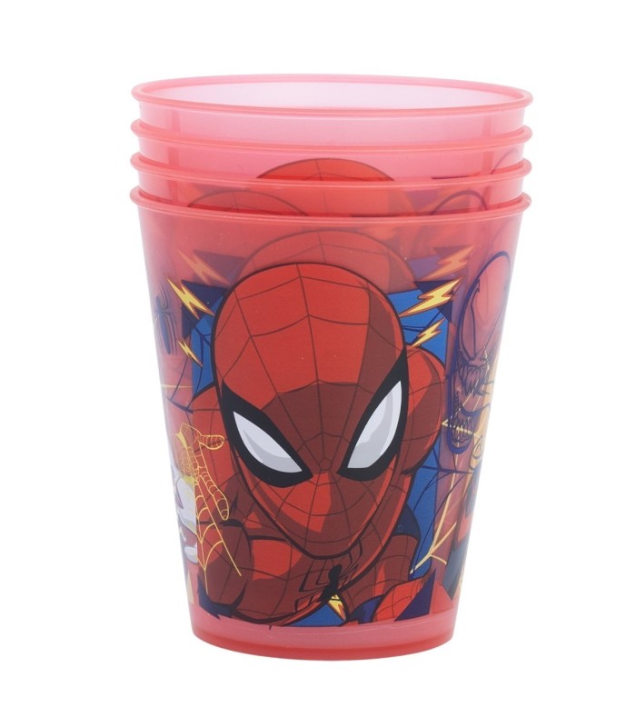 Conjunto 4 PCS Copos PP Spiderman 285 ML