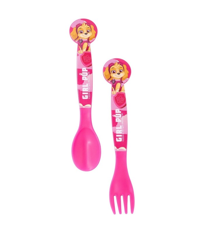 SET DE 2 TALHERES PP (COLHER E GARFO) PATrULHA CANINA SUPERPODERES