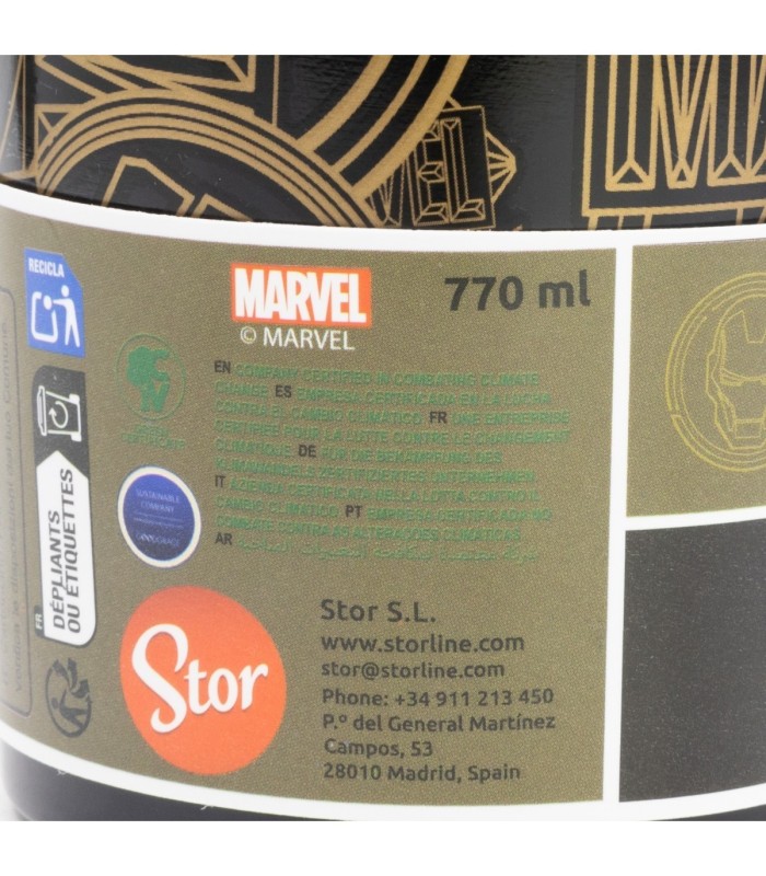 Copo Térmico Inox 770 ml Avengers Golden Treasure