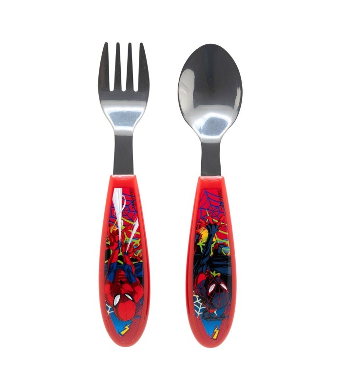 Conjunto de 2 Talheres Metálicos Spider-Man