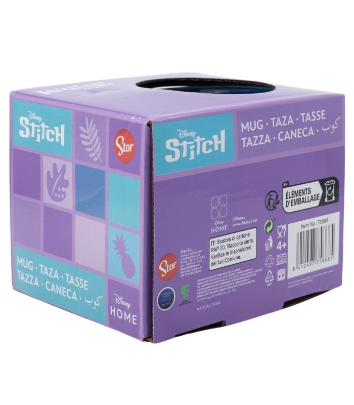 Caneca Cerâmica Elite 380 ml Stitch em Caixa de Presente