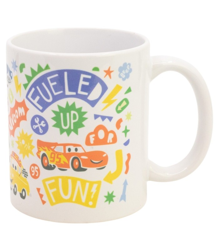 Caneca Cerâmica Cars Happy Squad 325 ml em Caixa
