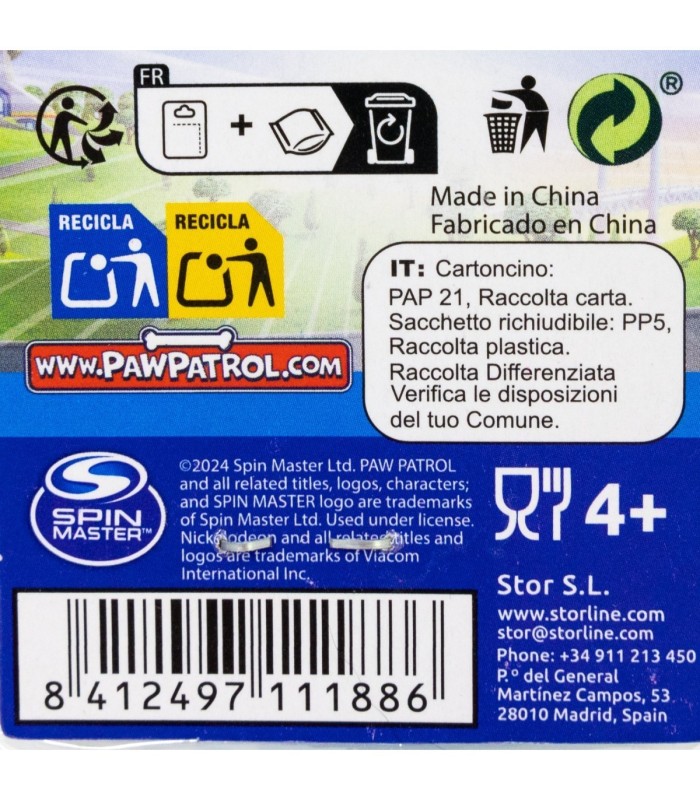 Conjunto 4 PCS Colheres PP Patrulha Canina Rapaz
