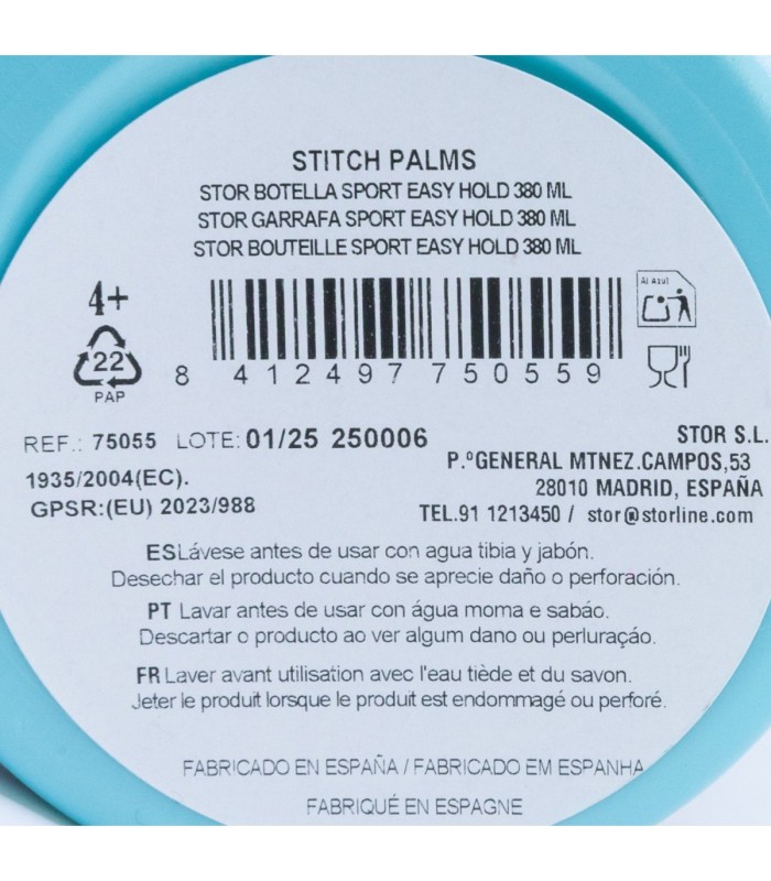Conjunto Vuelta ao Colégio Stitch: Fiambrera e Garrafa 380ml