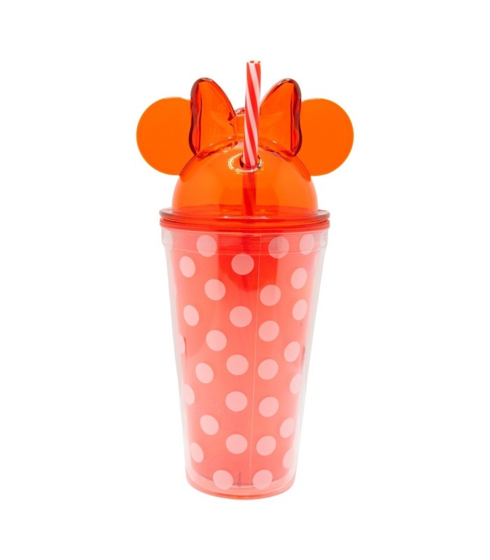 Copo com Tampa e Palhinha 3D 535 ML Minnie Mouse