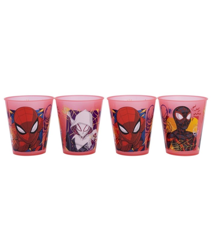 Conjunto 4 PCS Copos PP Spiderman 285 ML