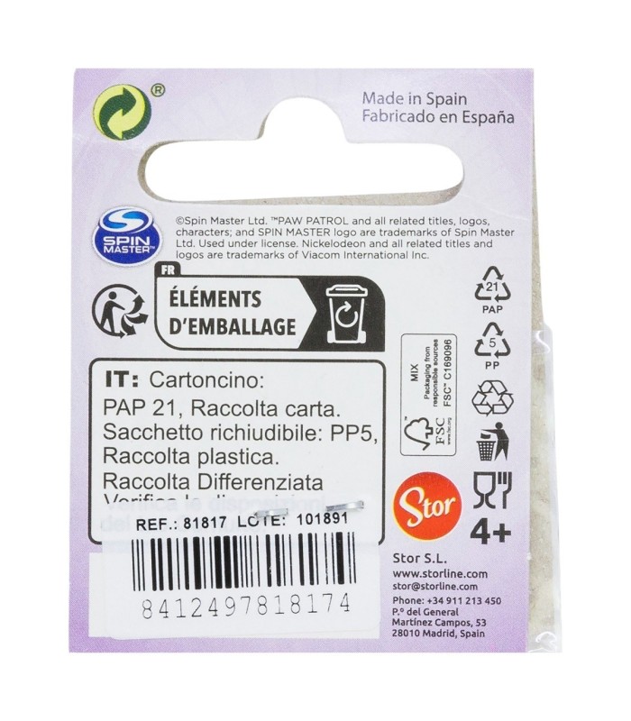 SET DE 2 TALHERES PP (COLHER E GARFO) PATrULHA CANINA SUPERPODERES