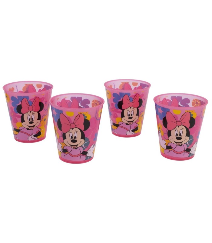 Conjunto 4 PCS Copos PP Minnie Mouse 285 ML