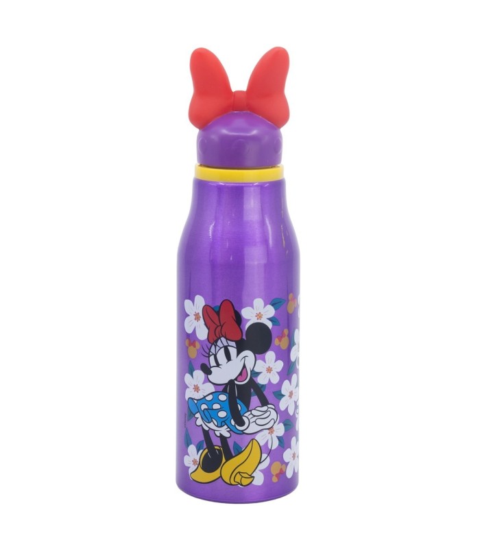 Garrafa de Alumínio Minnie Mouse 690 ml com Figurita 3D