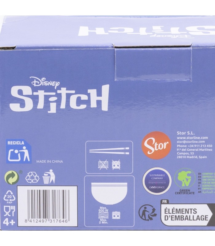 Taça Ramen Stitch Aloha com Palillos em Caixa de Presente