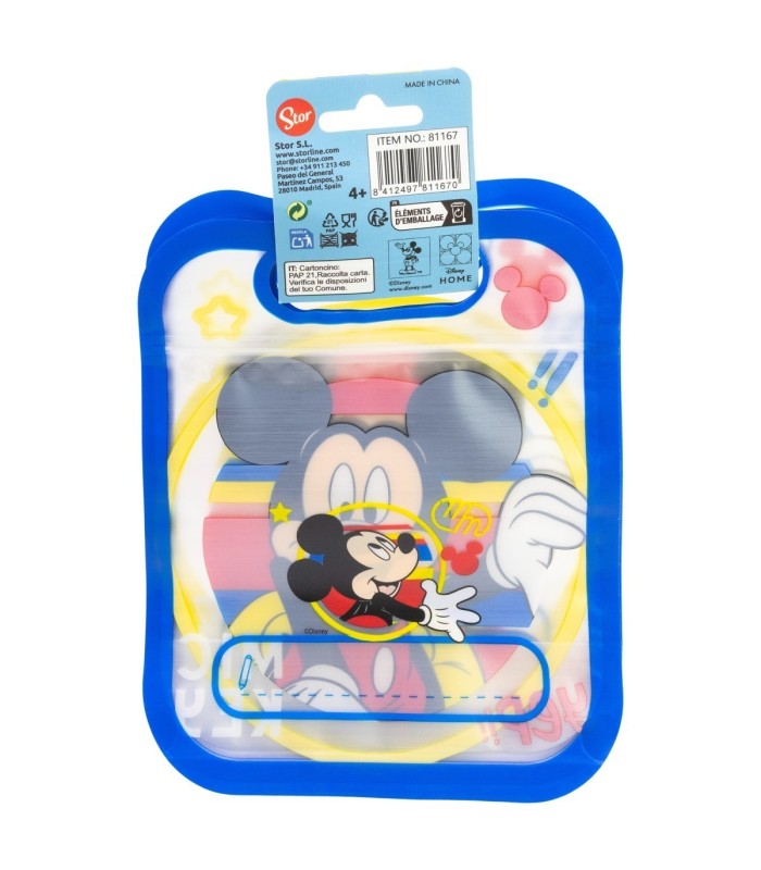 SET 4 BOLSAS COM FECHO ZIP MICKEY MOUSE TRUE CHAMPIONS