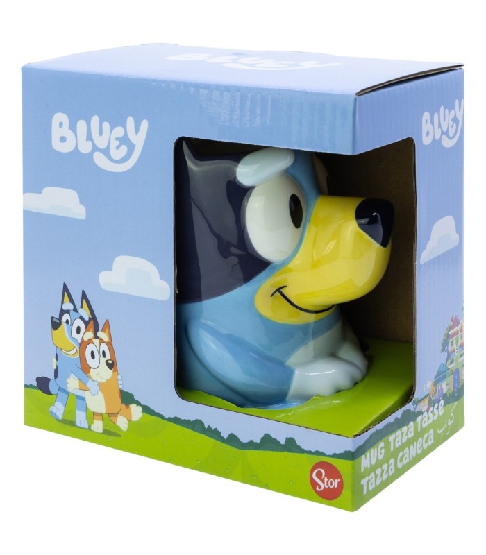 Caneca Cerâmica 3D 320 ML Bluey em Caixa de Presente
